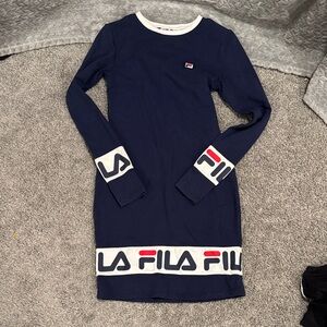 fila ladies' hoodie dress NWT Fila Women's Dreamy Dress Black Pullover Hoodie Dress